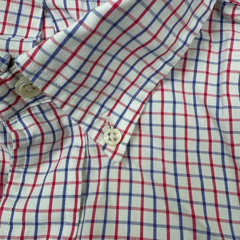 Polo Ralph Lauren Blake Shirt Mens XL Red Blue Plaid Cotton Long Sleeve Buttons
